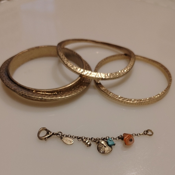 Chico's Textured Gold Bracelet Set - Picture 6 of 10